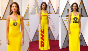 Eiza González y su vestido amarillo