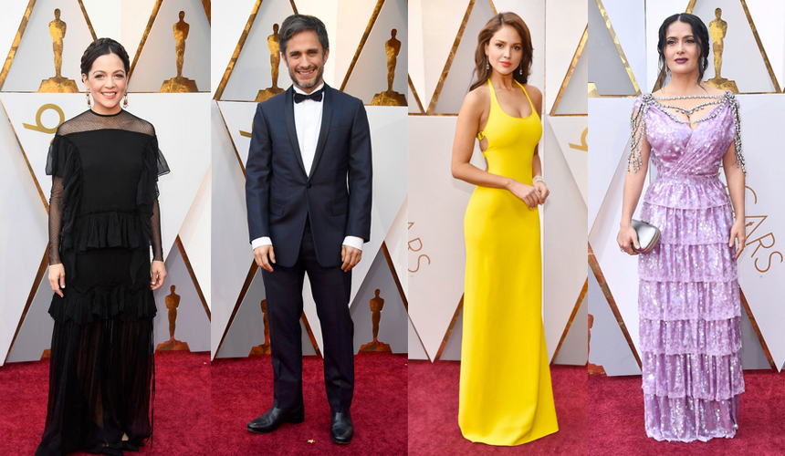 Que guapos los mexicanos en la alfombra roja del Oscar