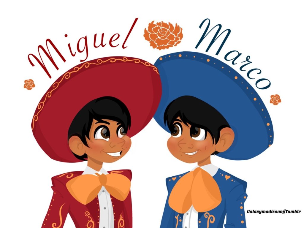 Miguel y Marco inspirados en Coco de Pixar