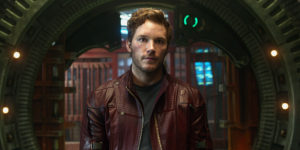 Chris Pratt como Peter Quill, alias Star Lord.