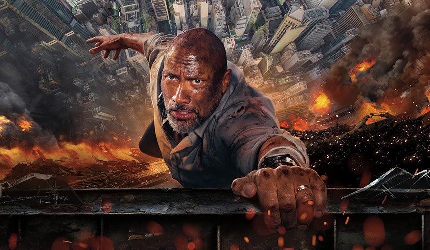 7 cosas absurdas en Skyscraper, la nueva de The Rock